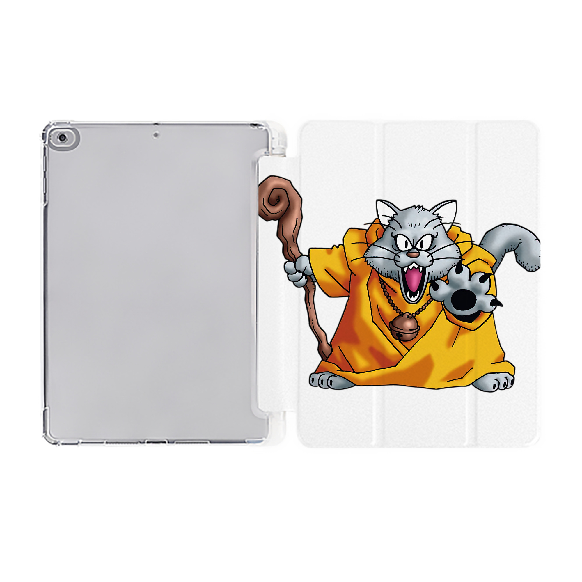 （画像用） ドラゴンクエスト Doragon Kuesuto Dragon Quest IPad ケース ペン収納付き 三つ折りスタンド PUレザー×シリコン 対応機種9.5/10.5/10.9インチ